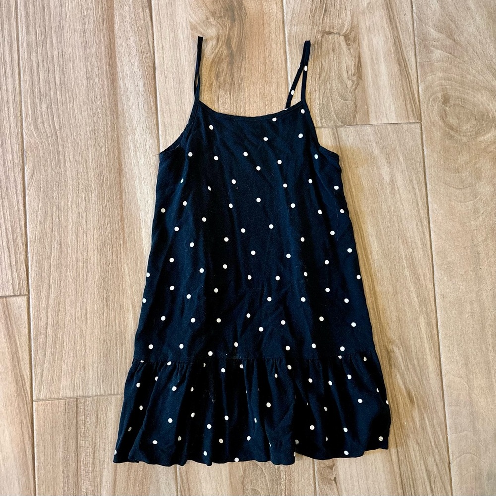 Old Navy Black and White Polka Dot Kids Casual Dress